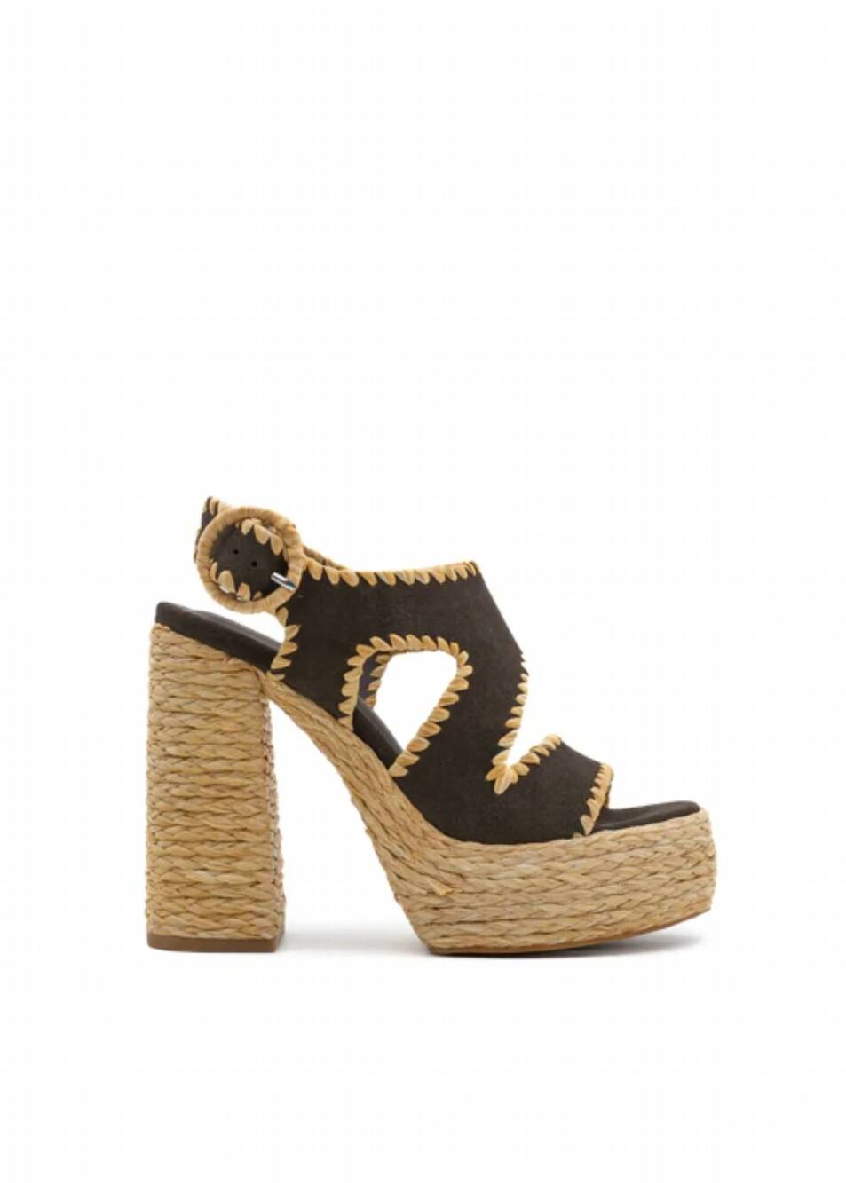 NEW PALOMA BARCELO women's wanda platform heels in chocolate brown suede